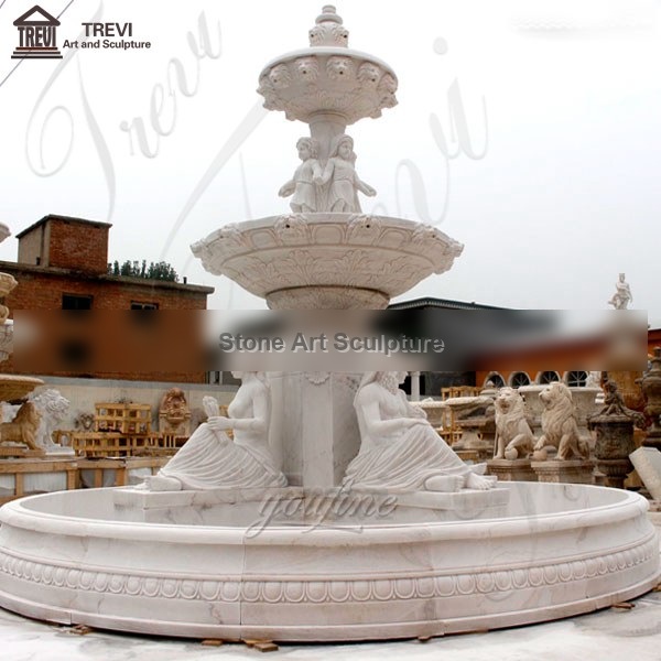 Greek Statue Hand Carved Stone Garden Water Fountain for Estate MOKK-107