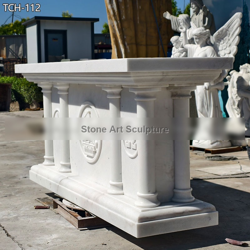 White Marble Modern Church Altar for Sale detail image