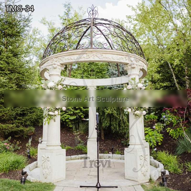Amazing Outdoor Marble Wedding Gazebo Factory Supplier TMG-34