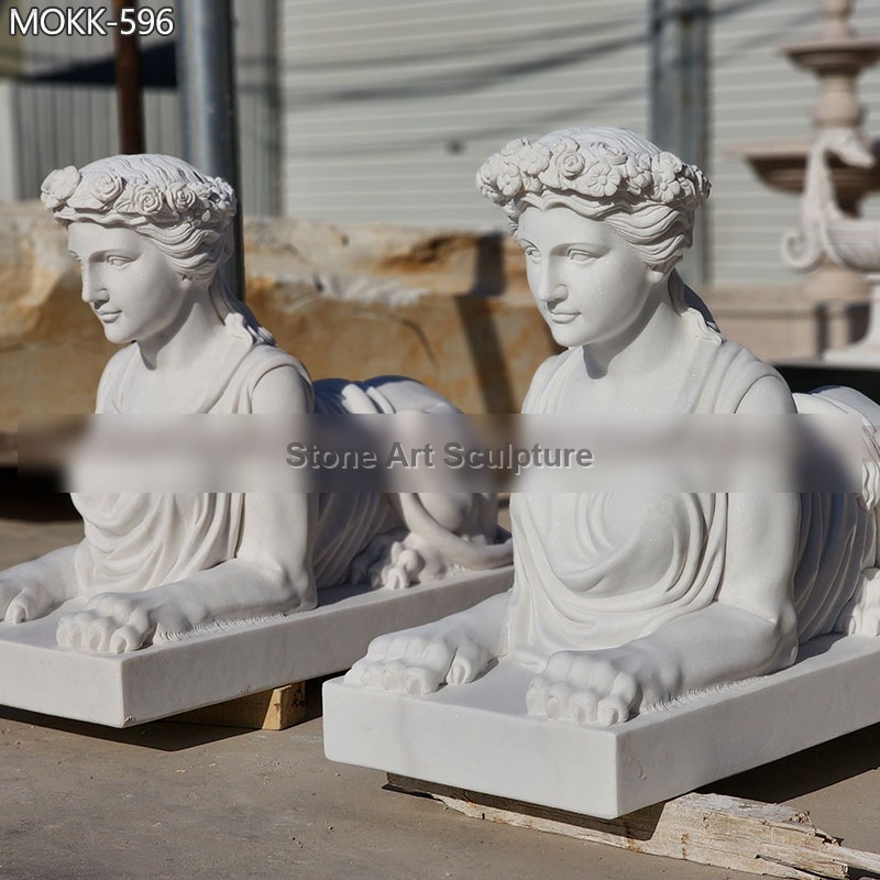Exquisite Marble Female Sphinx Statues for Sale detail image