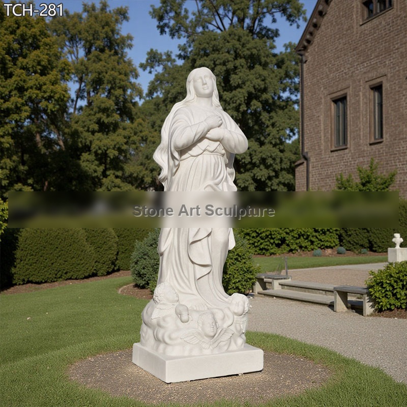 60 inches Marble Our Lady of the Assumption Statue