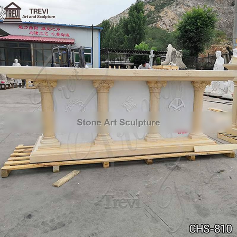 High Quality Beige Marble Altar Church Decor for Sale CHS-810
