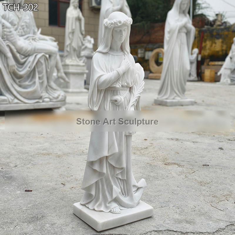 5 Feet Marble St. Philomena Garden Statue TCH-302 detail image