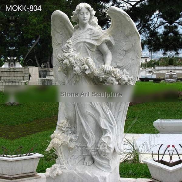 Large Size Marble Bouquet Angel Statue for Sale MOKK-804