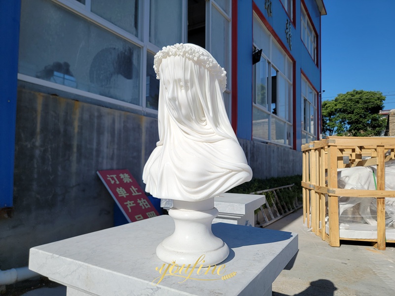 Veiled virgin mary Marble Statues