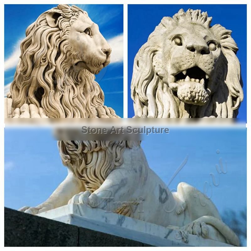 Life Size Marble Lion Statue Home Decor for Sale MOKK-993 detail image