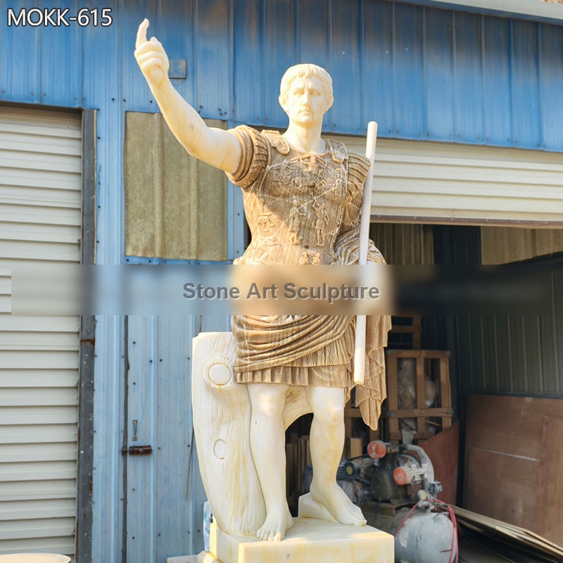Augustus of Prima Porta Statue Julius Caesar Marble Sculpture MOKK-615 detail image