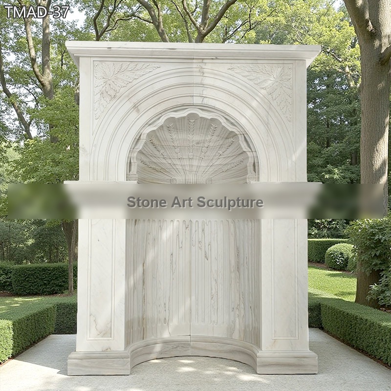 Decorative Marble Archway Outdoor Niche