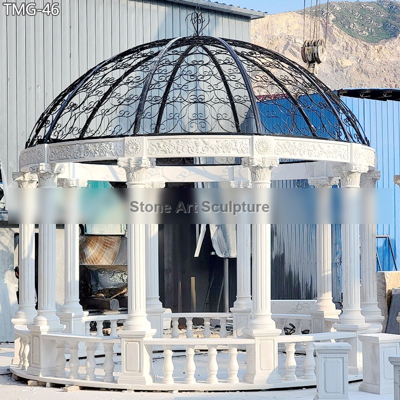 Custom Metal Top Gazebo on Sale Marble Factory Supply detail image