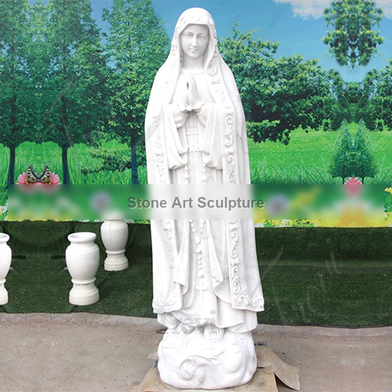 Marble Our Lady of Fatima Statue And Children Outdoor Decor for Sale CHS-839 detail image