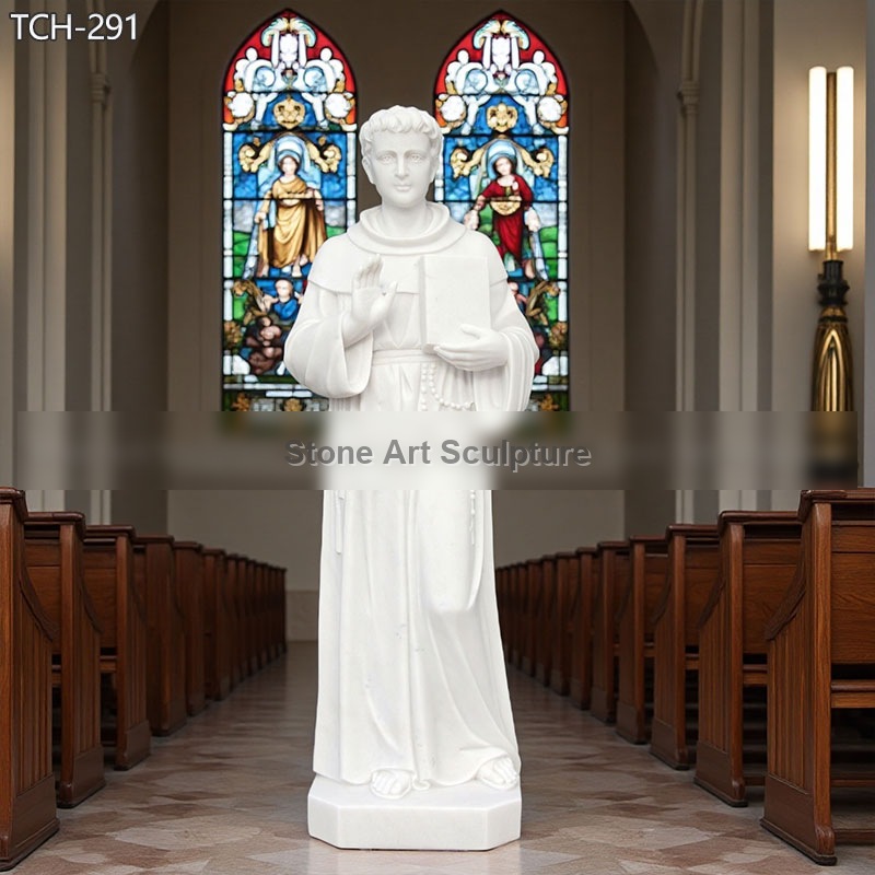 Marble Saint Thomas Aquinas Statue TCH-291