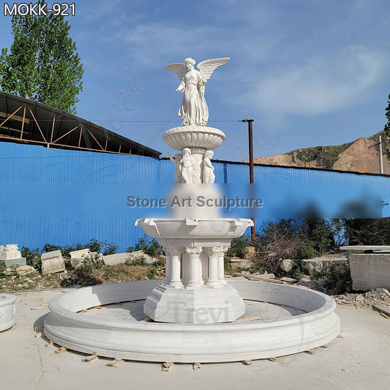 Large Outdoor Modern Marble Fountain Angel Designs for Sale detail image