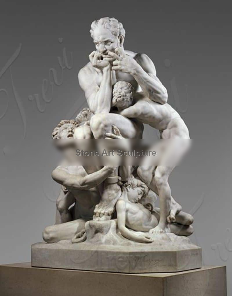 White Famous Marble Sculptures Ugolino and His Sons Life Size for Sale MOKK-209 detail image