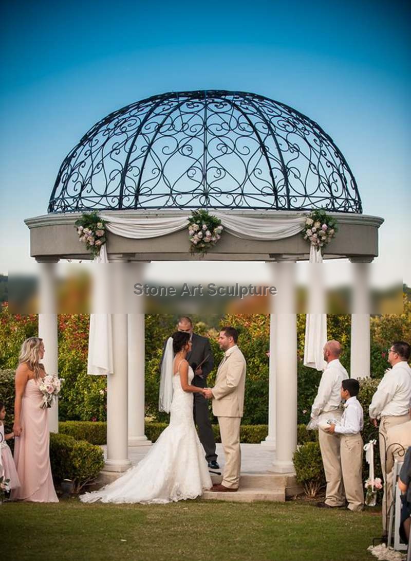 Amazing Outdoor Marble Wedding Gazebo Factory Supplier TMG-34 detail image