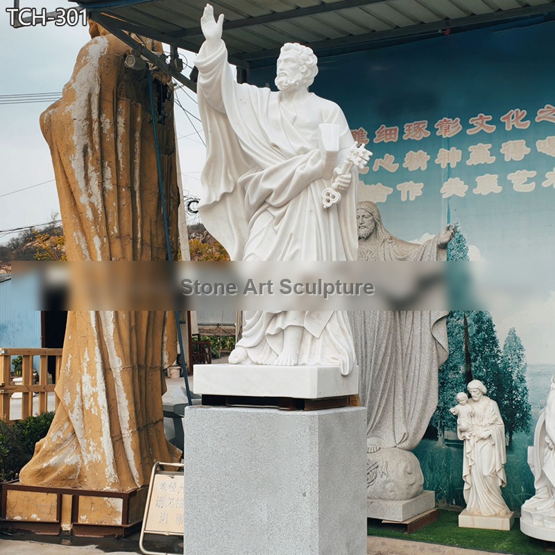 Marble St Peter Sculpture for Church TCH-301 detail image