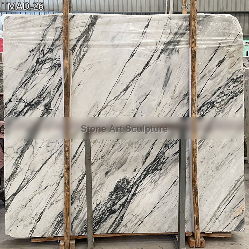Carrara Snow White Vein Cut Marble Slab detail image