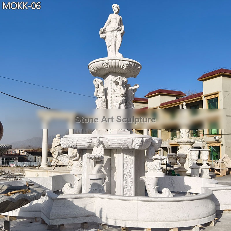 Marble Luxury Water Fountain with Figure Statues for Palace MOKK-06 detail image