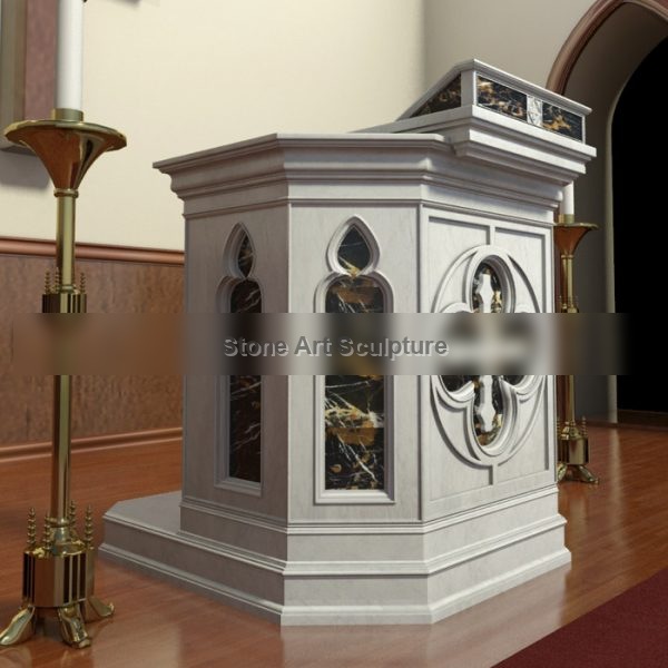 Hand Carved Marble Pulpit for Church from Factory Supply CHS-358