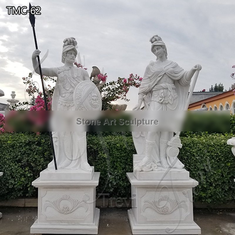 White Marble Ancient Roman Soldier Statue Supplier TMC-62