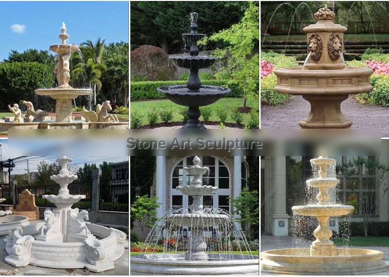 Outdoor Marble Woman Water Fountain Manufacturer MOKK-743 detail image
