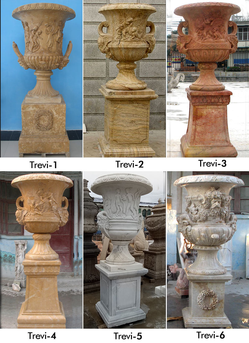Large Marble Garden Flower Planters from Stone Art Sculpture Sculpture