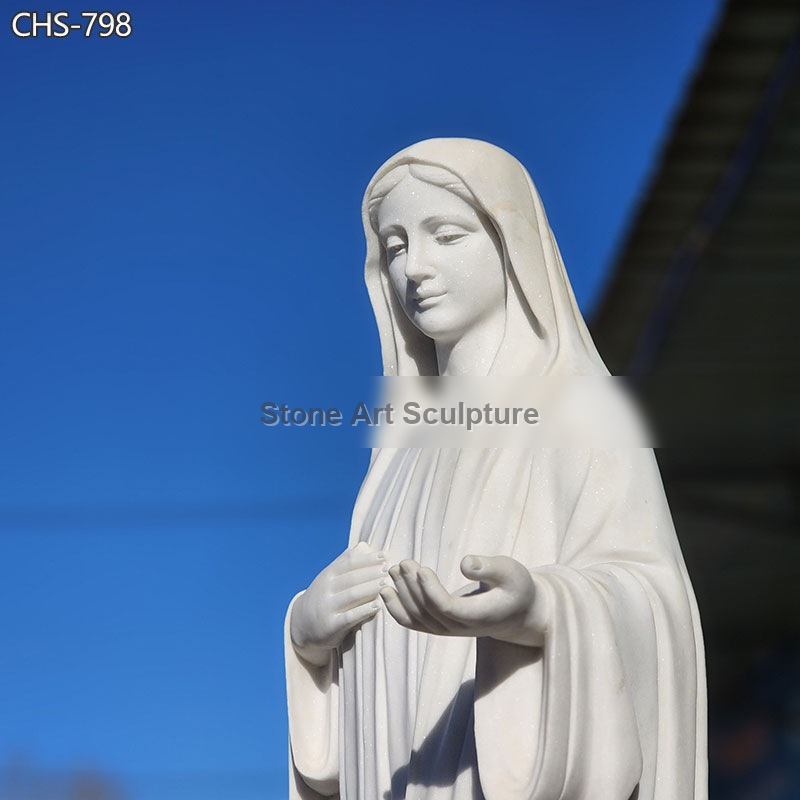 White Marble Catholic Outdoor Statues Virgin Mary for Sale CHS-798 detail image