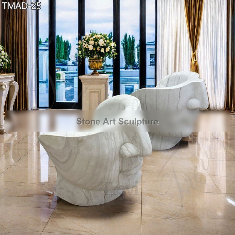 Marble Face Chairs High-End Home Decor detail image