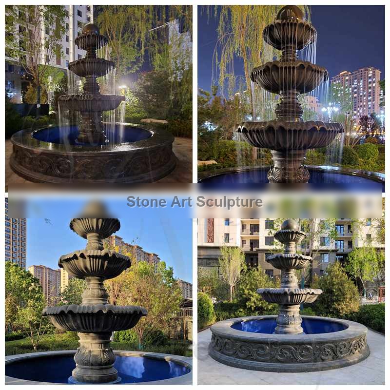 Outdoor Marble Water Fountain Yard Decoration for Sale detail image
