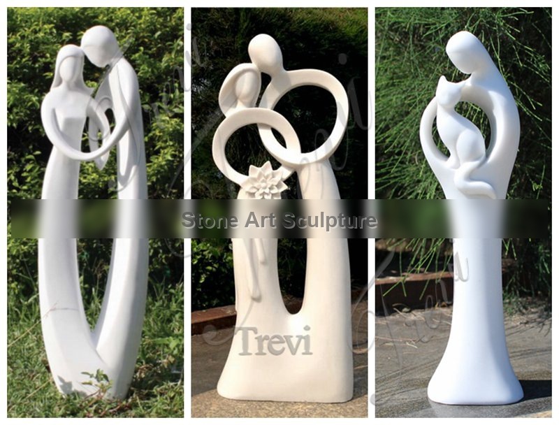 Contemporary Abstract Marble Infinite Love Statue for Sale MOK1-067 detail image