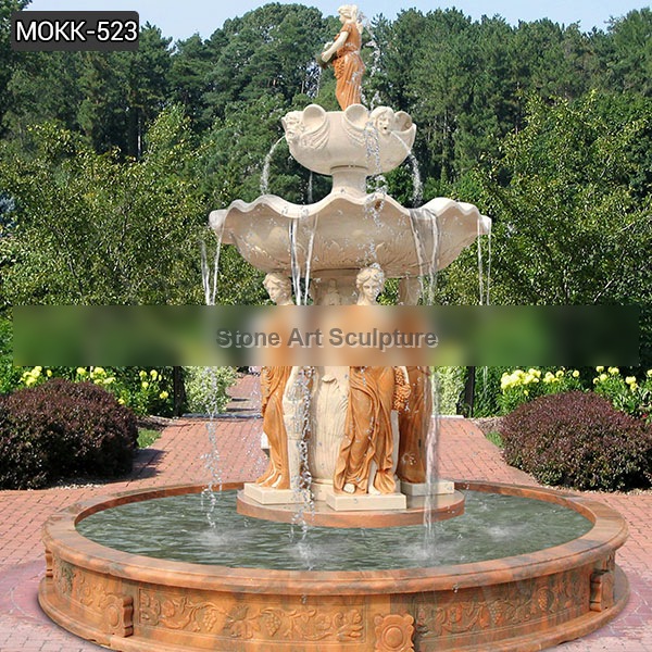 Elegant Young Lady Marble Fountain For Sale MOKK-523