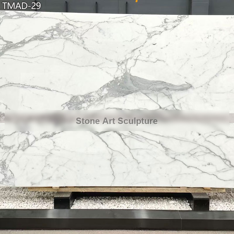 White Natural Polished Calacatta Calcutta Carrara Marble Slabs 2 cm detail image