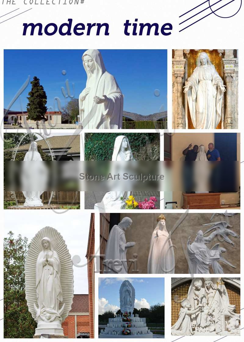 Marble Saint Anne with Mary Statue Factory Supplier TCH-225 detail image