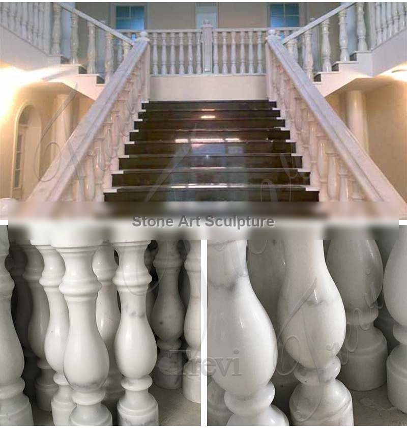 Custom Design Cheap Prices Marble Stairs Pillar for Indoor Decoration MOKK-364 detail image