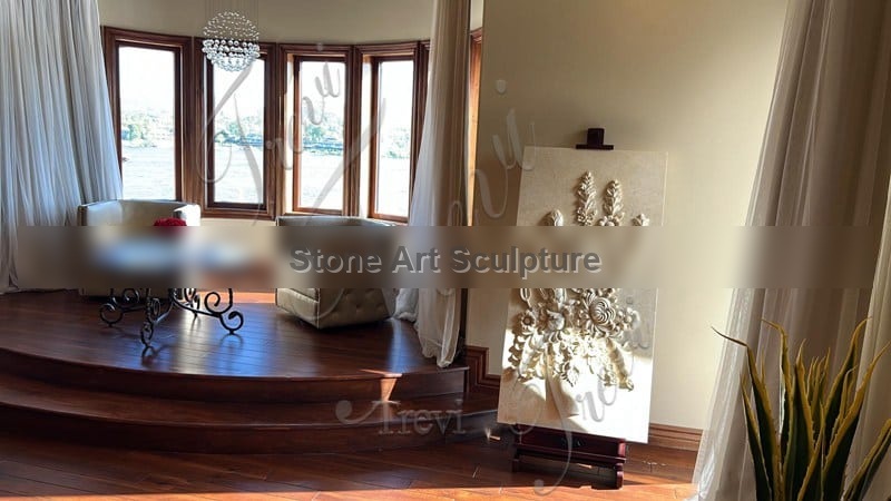Stunningly Beautiful Marble Relief Sculpture for Home MOK1-108 detail image