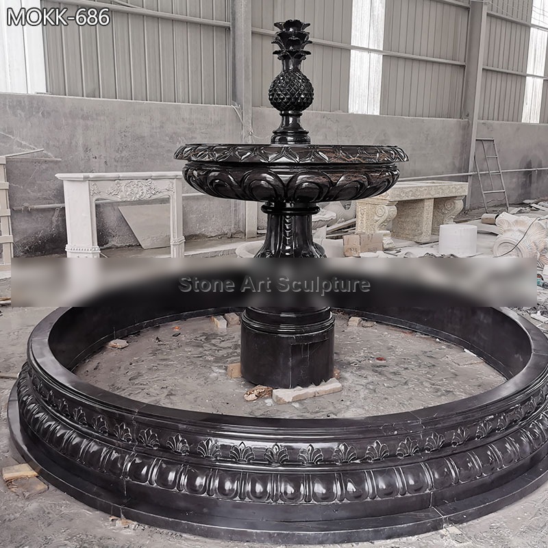 Black Granite Water Fountain for Outdoor MOKK-686 detail image
