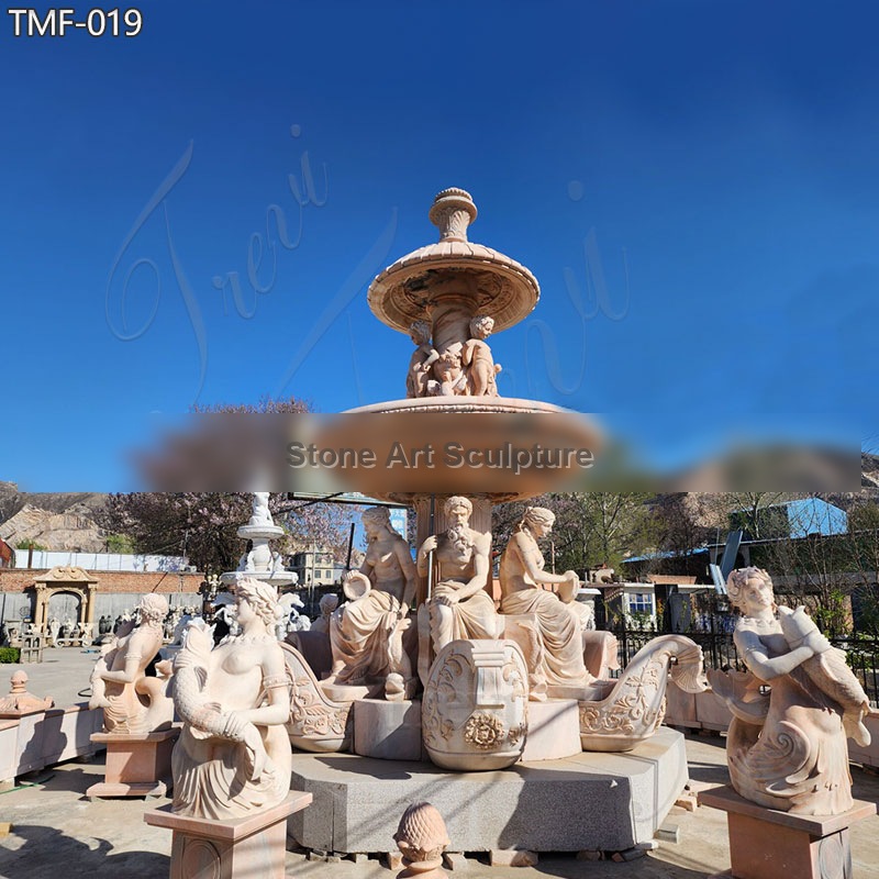 Beige Marble Extra Large Outdoor Fountains for Sale TMF-019 detail image