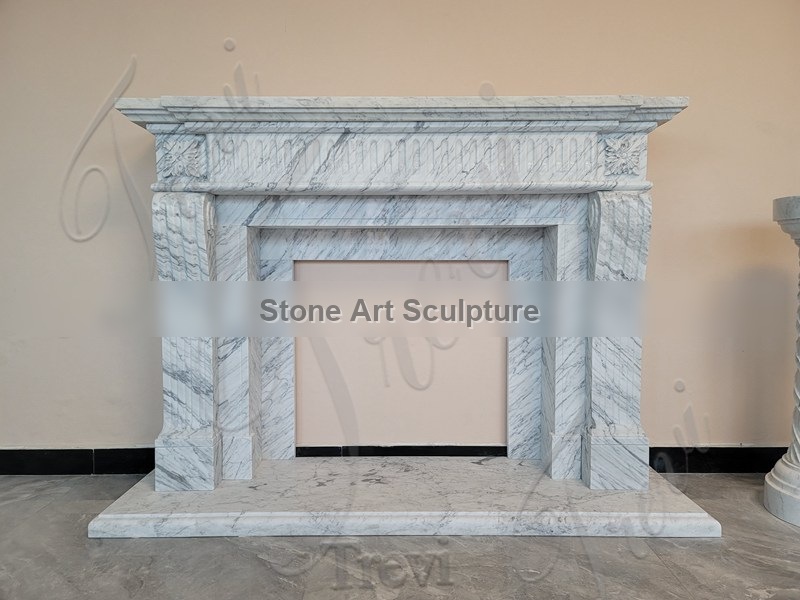 Modern Marble Craftsman Style Fireplace Mantels for Sale MOKK-978 detail image