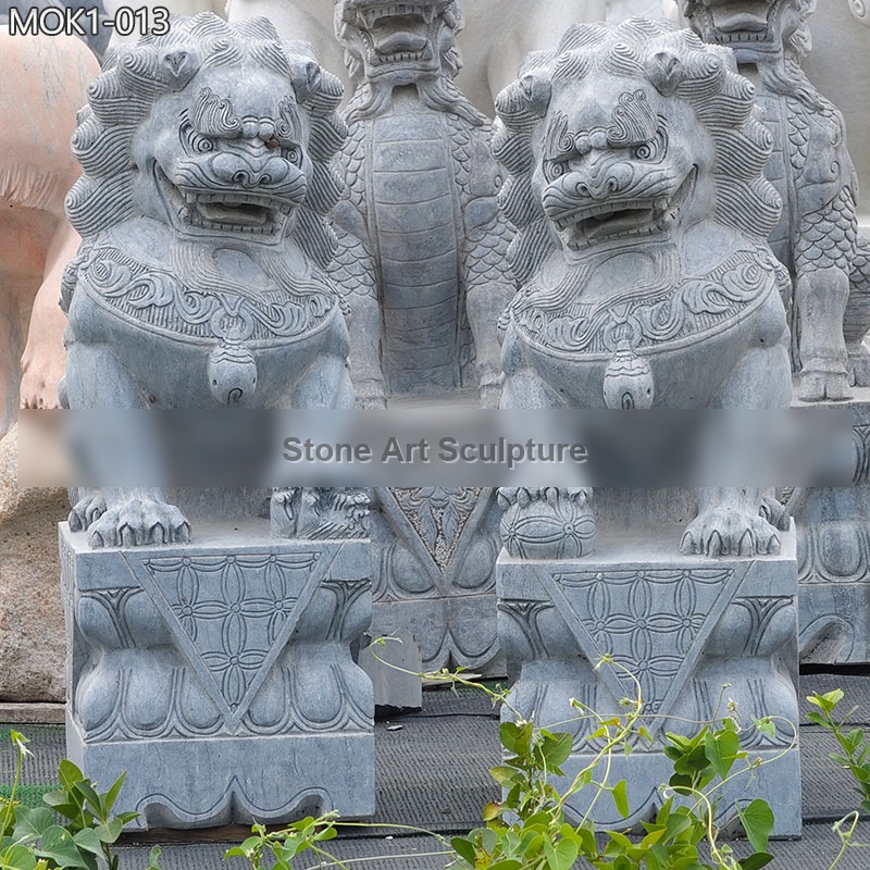 Granite Chinese Guardian Lion Statue Home Decor for Sale MOK1-013 detail image