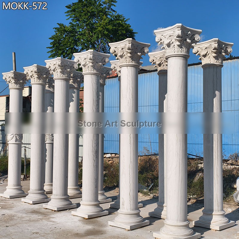 Marble Outdoor Ancient Roman Columns Pillars for Sale MOKK-572