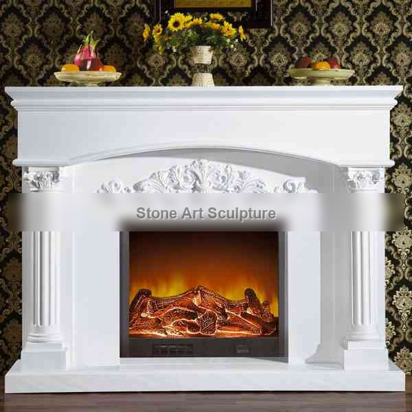 Where to Buy White Marble Fireplace Mantel from Factory MOKK-137