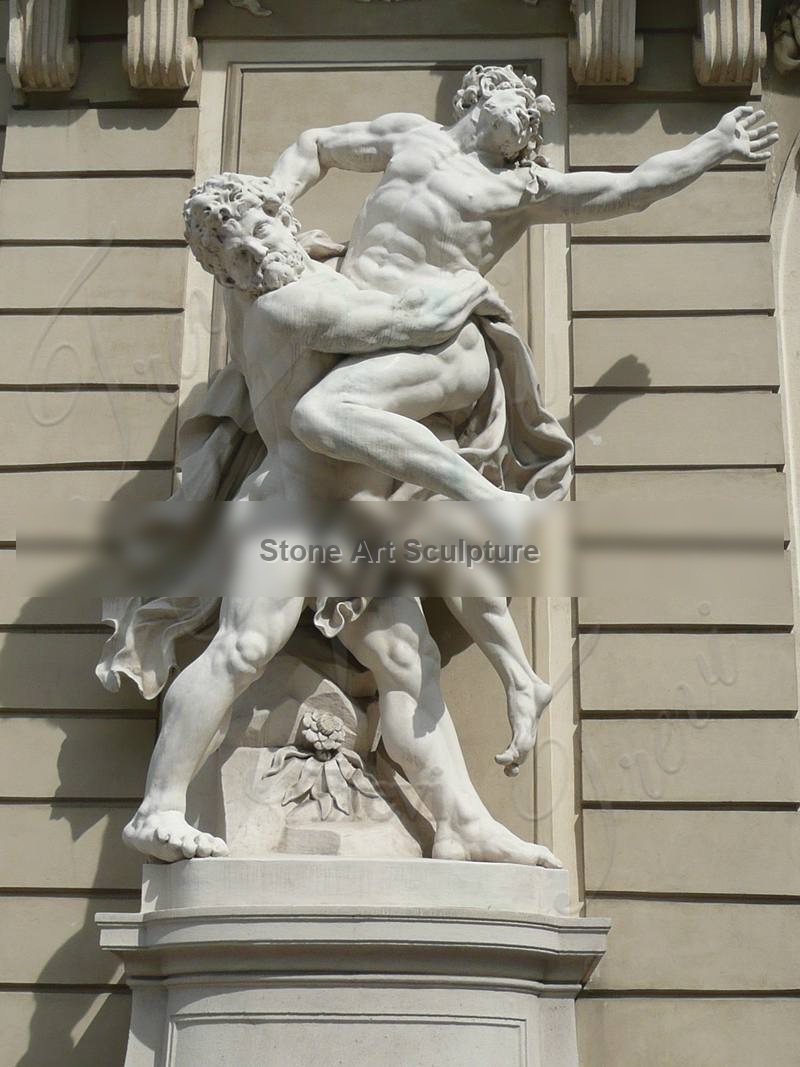 Marble Hercules and Antaeus Sculpture Classical Greek Art Supplier MOKK-992 detail image