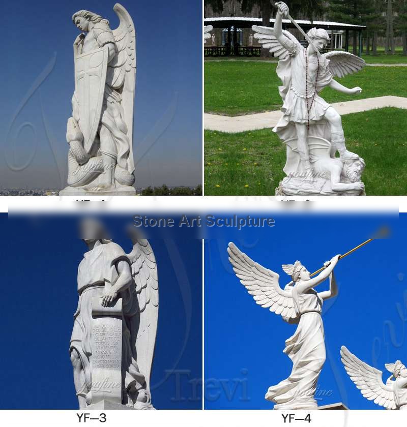 Outdoor Life Size Marble Angel Statue for Garden Ornaments MOKK-262 detail image