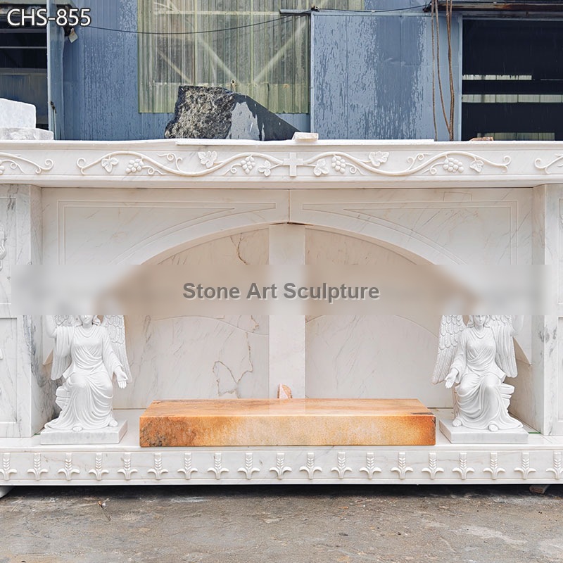 Beautiful Marble Altar with Angels for Catholic Church CHS-855 detail image