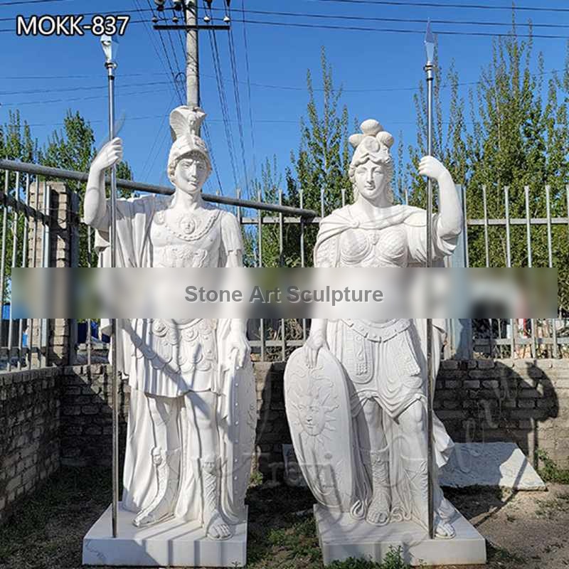 Custom Manor Marble Warrior Statue Life Size for Sale MOKK-837 detail image