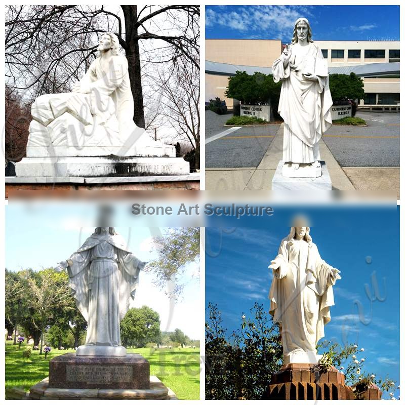 Life-Size Marble Jesus with Open Arms Statue Manufacturer CHS-868 detail image