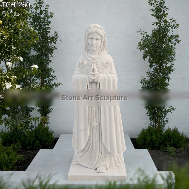 Marble Garden Maria Rosa Mystica Statue for Sale detail image