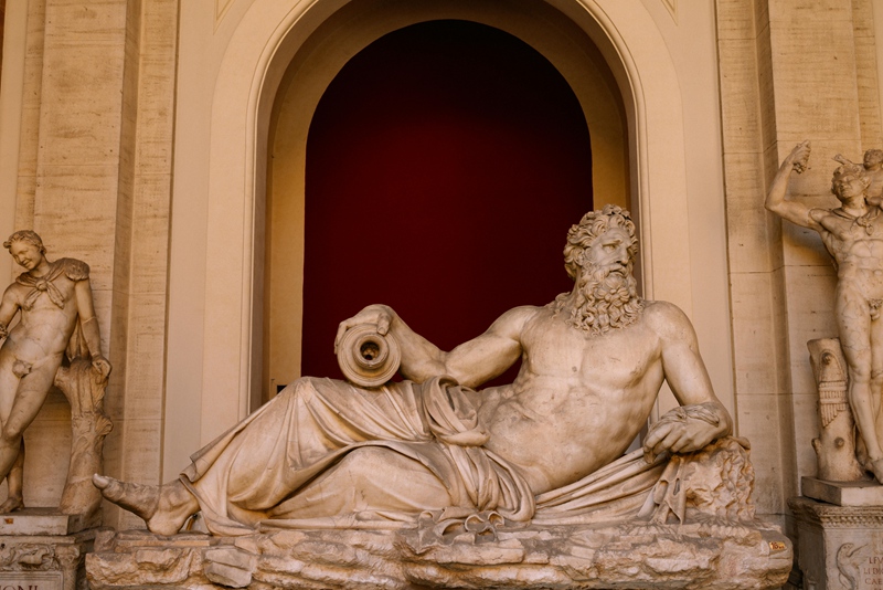 Ancient Neptune Statue Capitoline Museum Rome