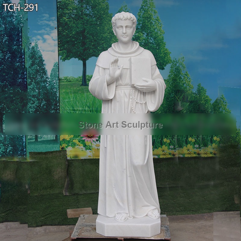 Marble Saint Thomas Aquinas Statue TCH-291 detail image