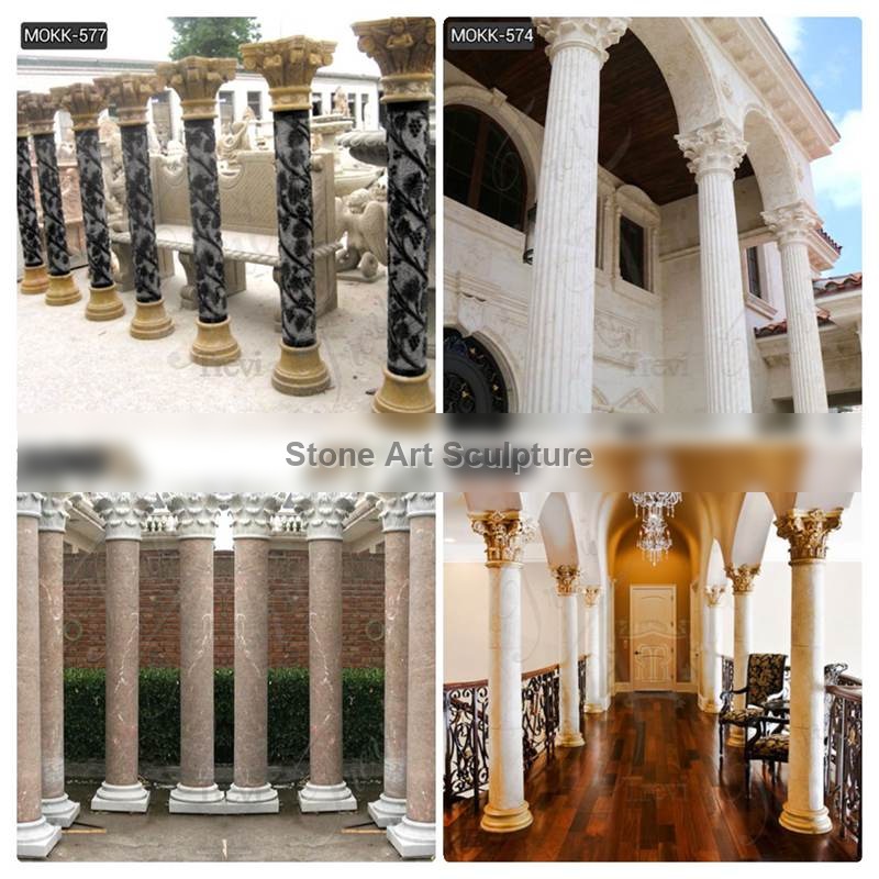 High-Quality Beige marble column design Manufacturer MOKK-576 detail image