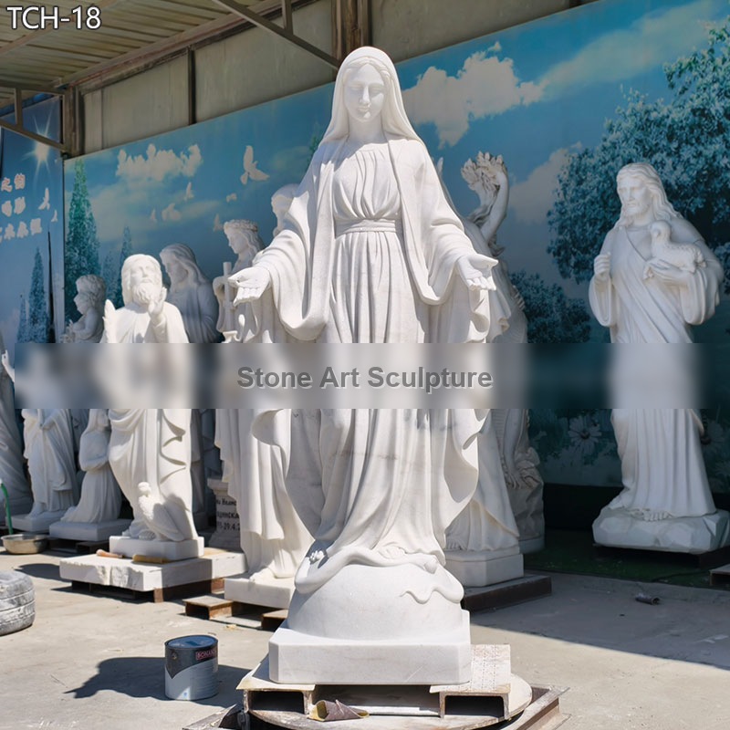Marble Catholic Life Size Virgin Mary Statue Price TCH-18 detail image